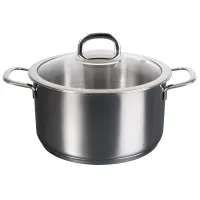 Кастрюля из нержавеющей стали 3 л стеклянная крышка SAFIA ТМ KUKMARA