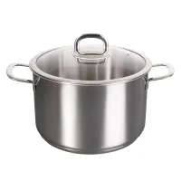 Кастрюля из нержавеющей стали 6 л стеклянная крышка SAFIA ТМ KUKMARA