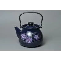 Чайник эмалированный сферический с рисунком КМЗ 3 л