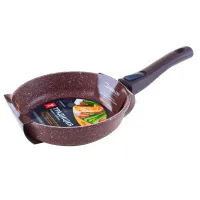 Сковорода с антипригарным покрытием литая съемная ручка Доломит 22 см ТМ Традиция