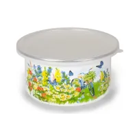 Салатник эмалированный 1 л пласт/кр с рис