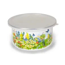 Салатник эмалированный 1 л пласт/кр с рис