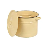 Кастрюля эмалированная цилиндрическая 14 л без рисунка