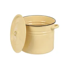 Кастрюля эмалированная цилиндрическая 14 л без рисунка