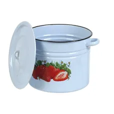 Кастрюля эмалированная цилиндрическая 14 л с рисунком